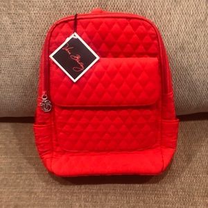 Vera Bradley Microfiber Backpack. Red
